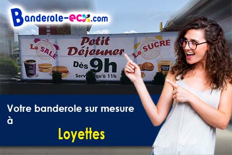 Banderole personnalisée sur mesure à Loyettes (Ain/1360)