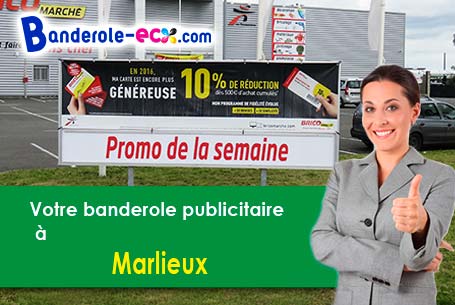 Banderole personnalisée sur mesure à Marlieux (Ain/1240)