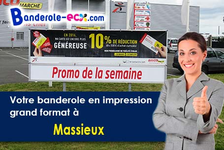 Banderole personnalisée sur mesure à Massieux (Ain/1600)