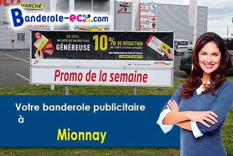 Banderole publicitaire sur mesure à Mionnay (Ain/1390)