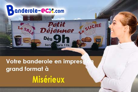 Banderole personnalisée sur mesure à Misérieux (Ain/1600)