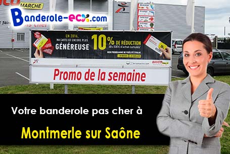 Banderole personnalisée sur mesure à Montmerle-sur-Saône (Ain/1090)