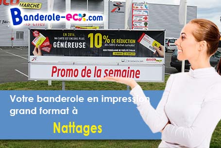 Banderole personnalisée sur mesure à Nattages (Ain/1300)