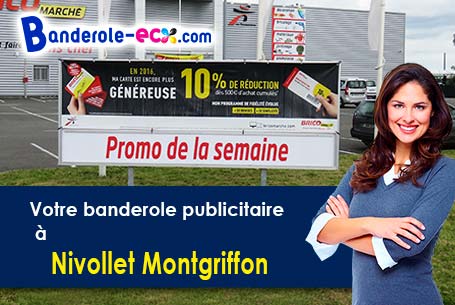 Banderole personnalisée sur mesure à Nivollet-Montgriffon (Ain/1230)