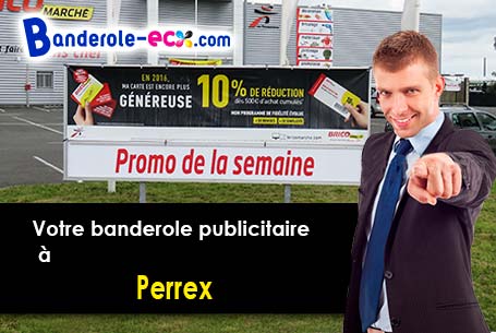 Banderole pas cher sur mesure à Perrex (Ain/1540)