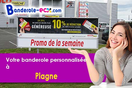 Banderole personnalisée sur mesure à Plagne (Ain/1130)