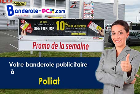 Banderole publicitaire sur mesure à Polliat (Ain/1310)