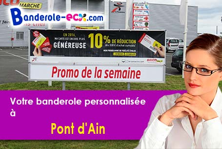 Banderole personnalisée sur mesure à Pont-d'Ain (Ain/1160)