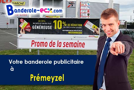 Banderole personnalisée sur mesure à Prémeyzel (Ain/1300)