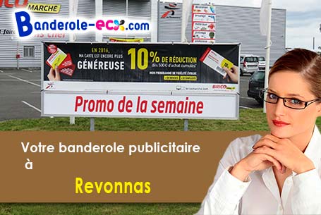 Banderole personnalisée sur mesure à Revonnas (Ain/1250)