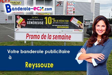 Banderole personnalisée sur mesure à Reyssouze (Ain/1190)