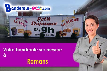 Banderole personnalisée sur mesure à Romans (Ain/1400)