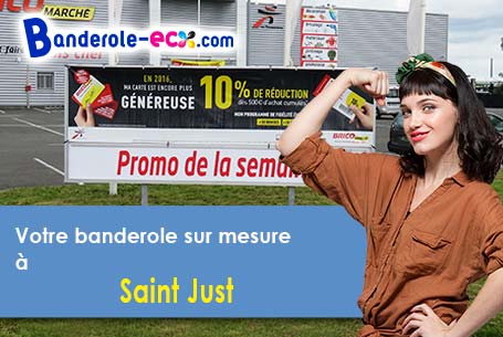 Banderole pas cher sur mesure à Saint-Just (Ain/1250)