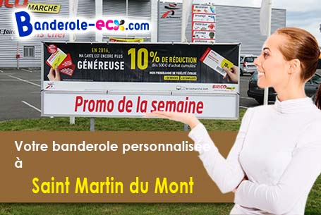 Banderole personnalisée sur mesure à Saint-Martin-du-Mont (Ain/1160)