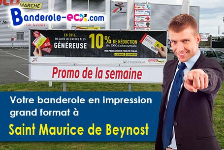 Banderole personnalisée sur mesure à Saint-Maurice-de-Beynost (Ain/1700)