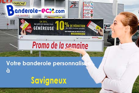 Banderole pas cher sur mesure à Savigneux (Ain/1480)