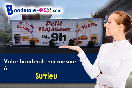 Banderole publicitaire sur mesure à Sutrieu (Ain/1260)