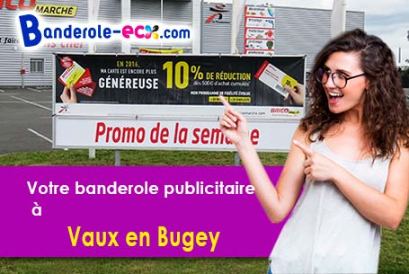 Banderole personnalisée sur mesure à Vaux-en-Bugey (Ain/1150)