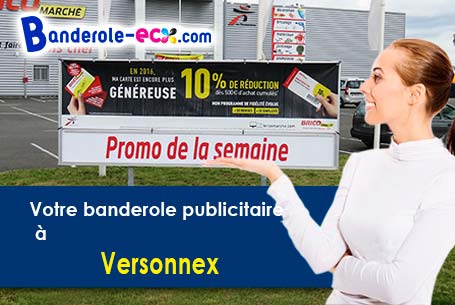 Banderole personnalisée sur mesure à Versonnex (Ain/1210)