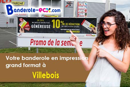 Banderole personnalisée sur mesure à Villebois (Ain/1150)