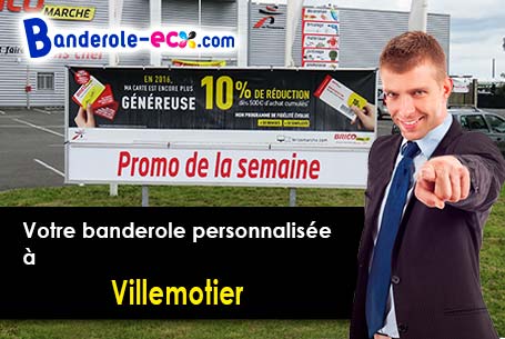 Banderole personnalisée sur mesure à Villemotier (Ain/1270)