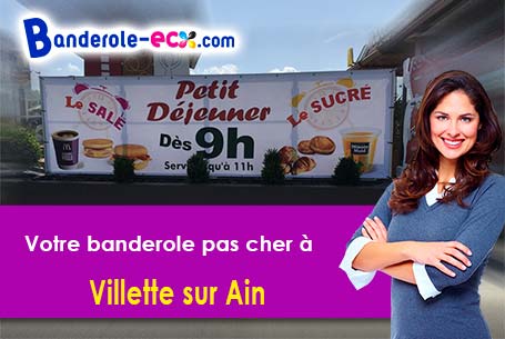 Banderole personnalisée sur mesure à Villette-sur-Ain (Ain/1320)