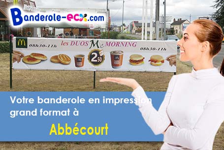 Banderole publicitaire sur mesure à Abbécourt (Aisne/2300)