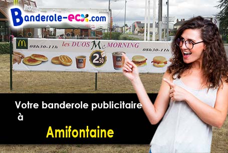 Banderole pas cher sur mesure à Amifontaine (Aisne/2190)