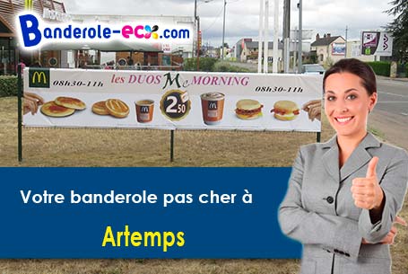 Banderole personnalisée sur mesure à Artemps (Aisne/2480)