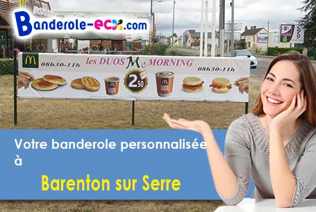 Banderole publicitaire sur mesure à Barenton-sur-Serre (Aisne/2270)