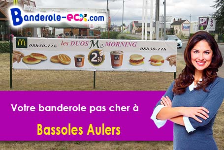 Banderole pas cher sur mesure à Bassoles-Aulers (Aisne/2380)