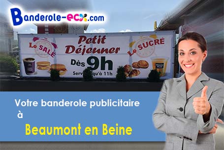 Banderole publicitaire sur mesure à Beaumont-en-Beine (Aisne/2300)