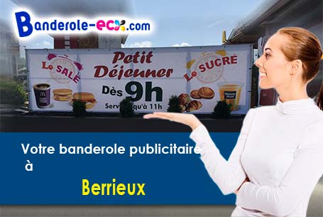 Banderole personnalisée sur mesure à Berrieux (Aisne/2820)