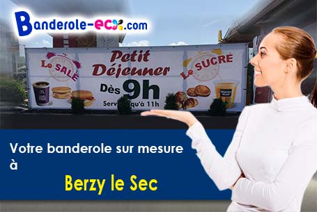 Banderole publicitaire sur mesure à Berzy-le-Sec (Aisne/2200)