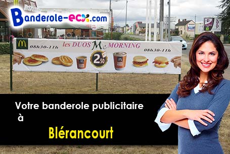 Banderole personnalisée sur mesure à Blérancourt (Aisne/2300)