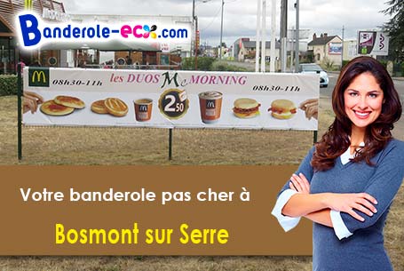 Banderole personnalisée sur mesure à Bosmont-sur-Serre (Aisne/2250)