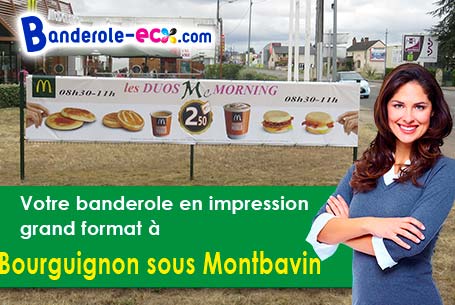 Banderole pas cher sur mesure à Bourguignon-sous-Montbavin (Aisne/2000)