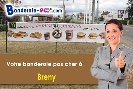 Banderole publicitaire sur mesure à Breny (Aisne/2210)