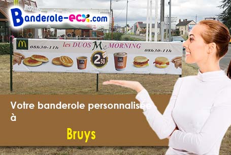 Banderole publicitaire sur mesure à Bruys (Aisne/2220)