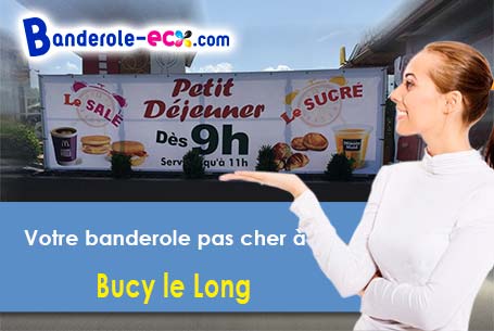 Banderole personnalisée sur mesure à Bucy-le-Long (Aisne/2880)