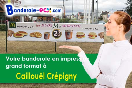 Banderole pas cher sur mesure à Caillouël-Crépigny (Aisne/2300)