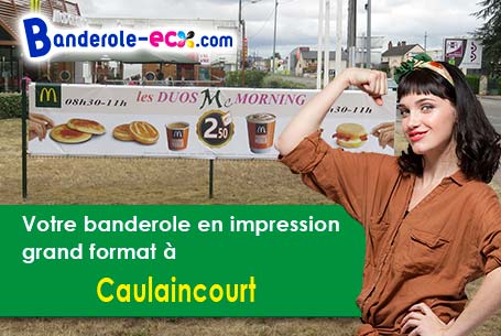 Banderole publicitaire sur mesure à Caulaincourt (Aisne/2490)