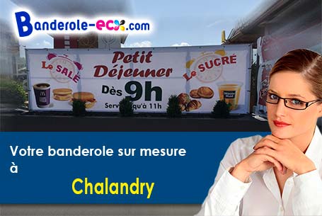 Banderole personnalisée sur mesure à Chalandry (Aisne/2270)