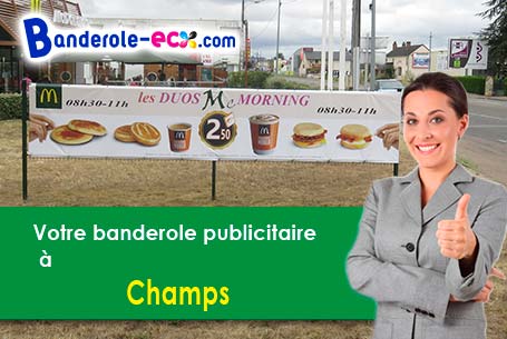 Banderole publicitaire sur mesure à Champs (Aisne/2670)