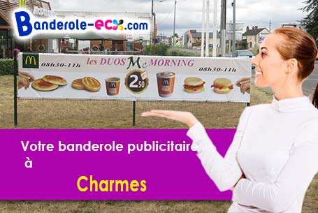 Banderole pas cher sur mesure à Charmes (Aisne/2800)