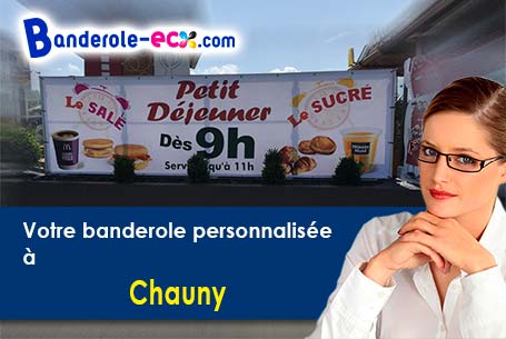Banderole publicitaire sur mesure à Chauny (Aisne/2300)
