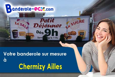 Banderole personnalisée sur mesure à Chermizy-Ailles (Aisne/2860)