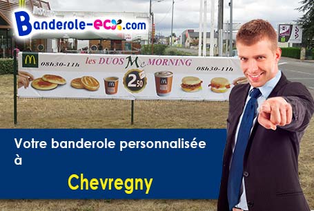 Banderole pas cher sur mesure à Chevregny (Aisne/2000)