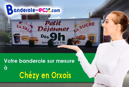 Banderole personnalisée sur mesure à Chézy-en-Orxois (Aisne/2810)