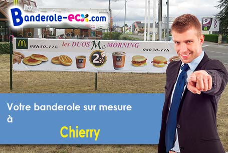 Banderole publicitaire sur mesure à Chierry (Aisne/2400)